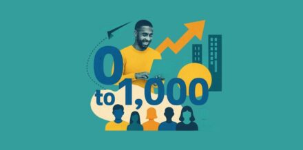 Zero to 1,000 Fans: The Startup Community Building Blueprint Startup community building illustration from zero to 1,000 fans