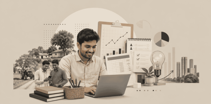 Bharat Builder’s Toolkit for rural entrepreneurs in India showing startup tools, planning, and growth across Tier 2 and Tier 3 markets