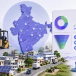 How to Build a D2C Quick Commerce Pitch Deck in India: The 2026 Zepto & Blinkit Guide Modern 3D collage illustrating a B2B supply chain pitch deck in India with warehouses, logistics networks, freight transportation, distribution hubs, inventory management dashboards, and Tier-3 city market connectivity.