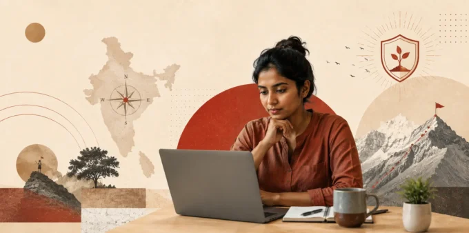 Startup Survival Test: A Bharat-specific lens female indian founder taking test of the startup survival assessment test